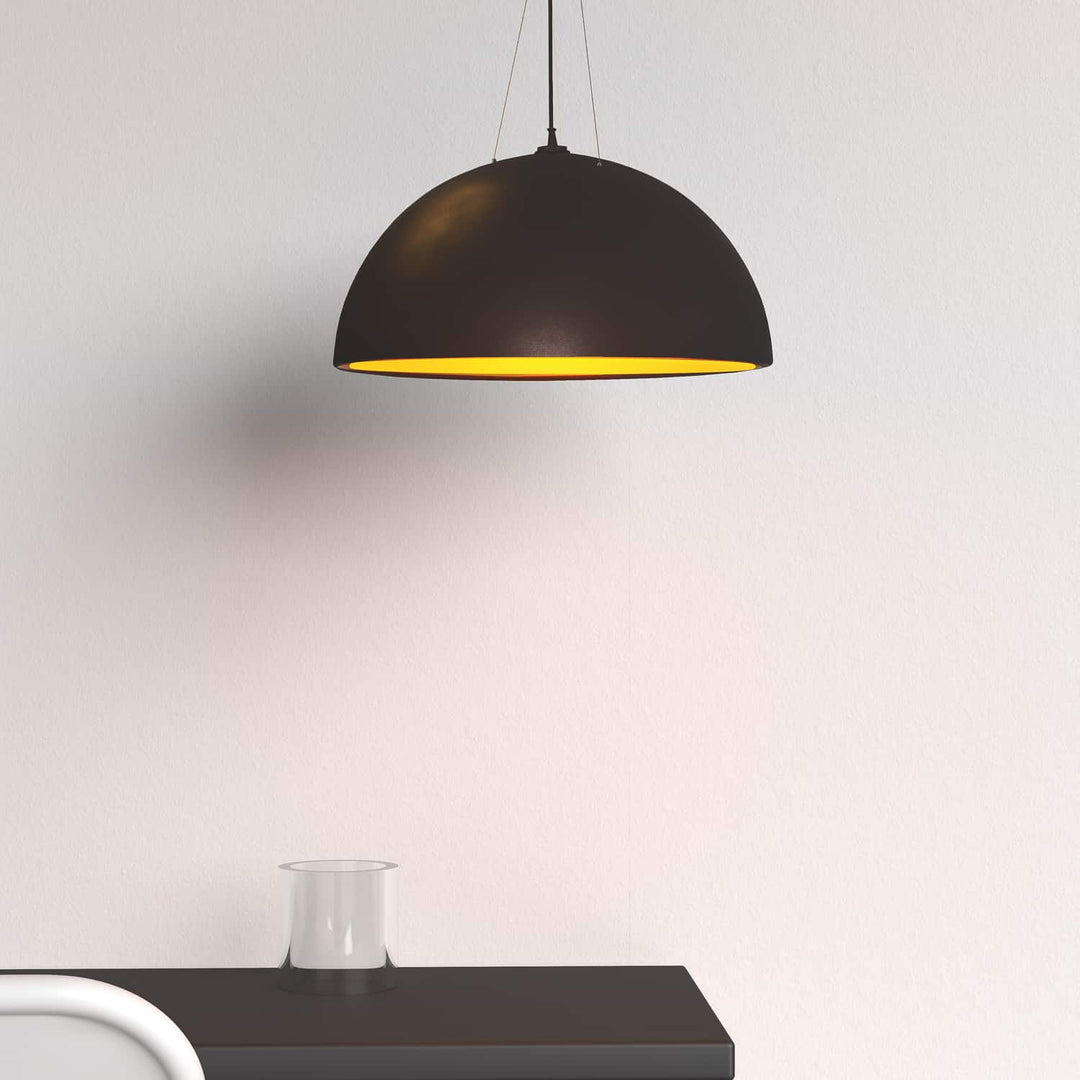Dainolite Canada - 114-313P-BK-GLD - Three Light Pendant - Black