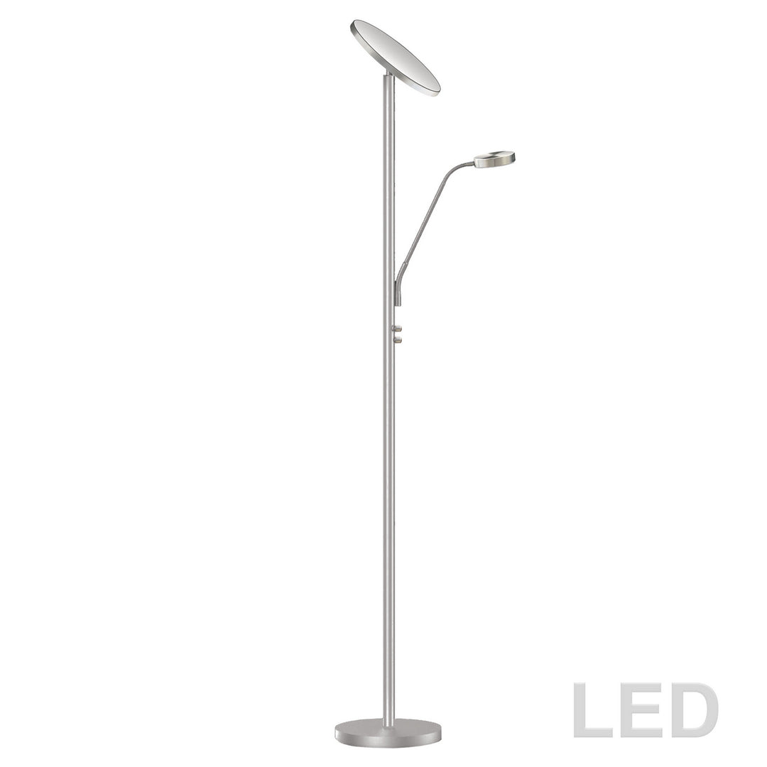 LED Floor Lamp in Satin Chrome - available from The Lighting Shoppe, trusted by Canadian homeowners