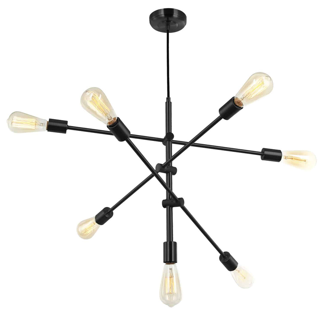 Dainolite Canada - 817P-BK - Seven Light Pendant - Black