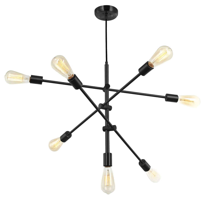 Dainolite Canada - 817P-BK - Seven Light Pendant - Black