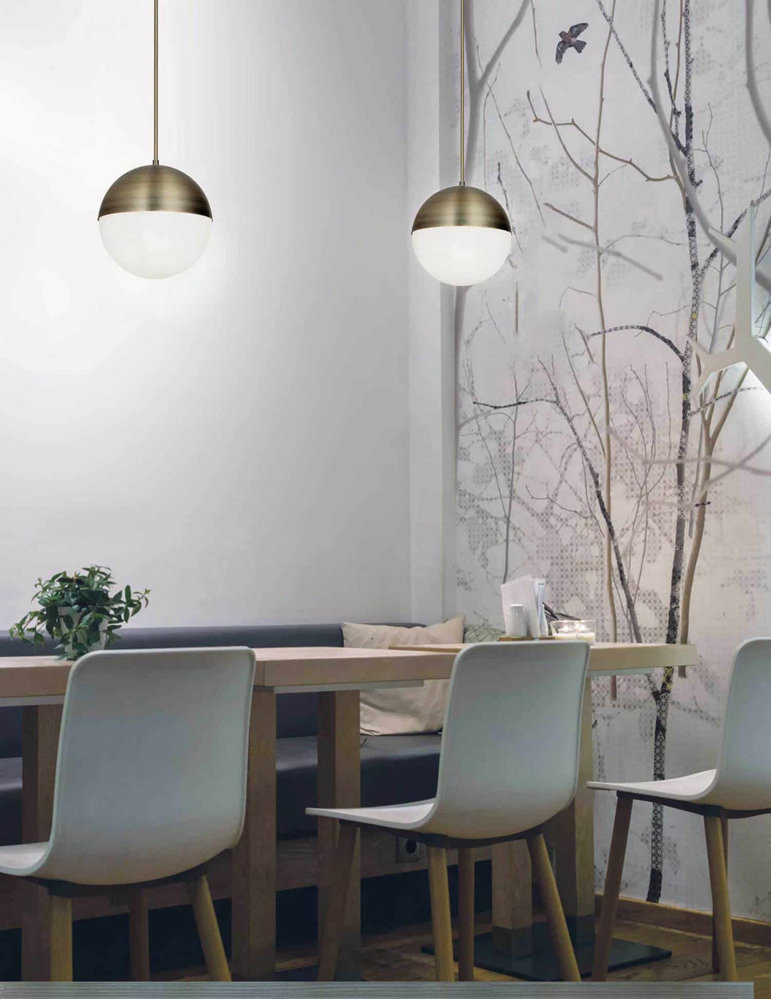 Dainolite Canada - DAY-71P-AB - One Light Pendant - Dayana - Antique Brass