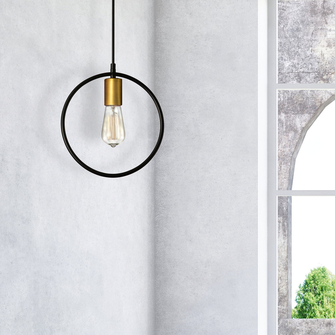 Dainolite Canada - GMT-111P-MB-VB - One Light Pendant - Geometric - Black