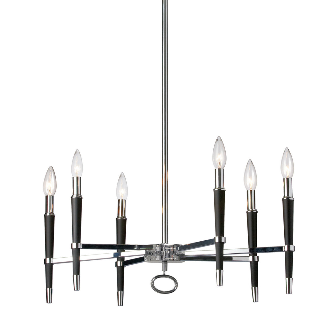 Langford Six Light Chandelier in Polished Chrome - available from The Lighting Shoppe, trusted by Canadian homeowners