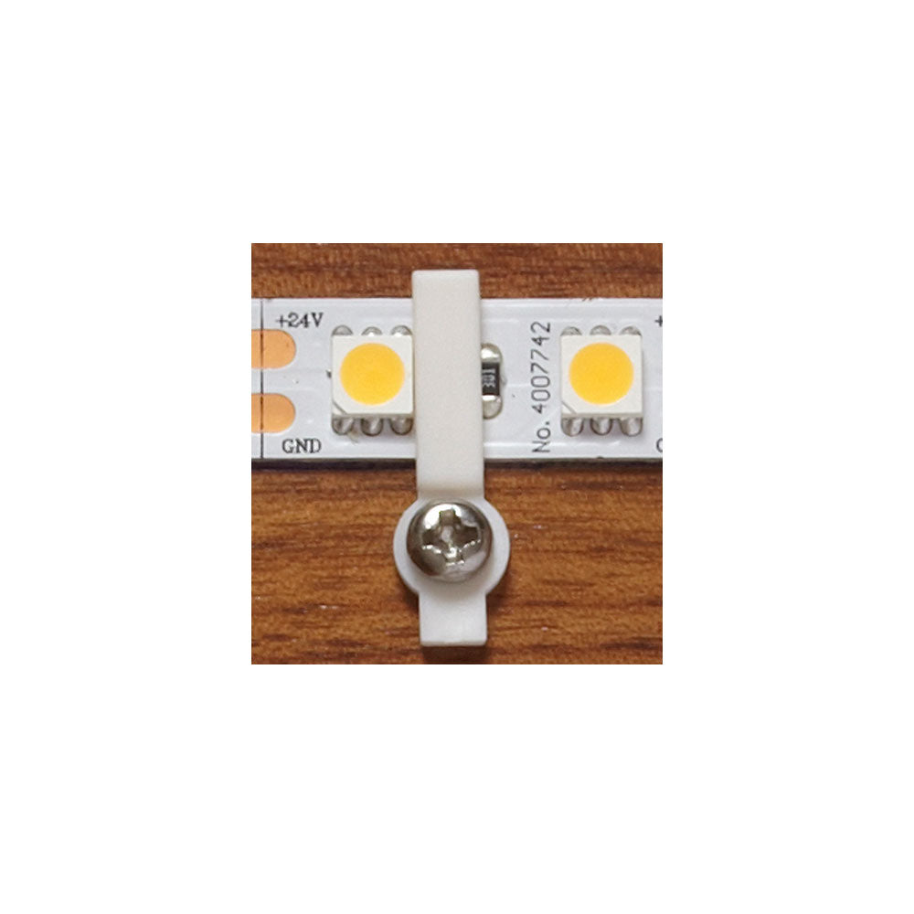 10 Plastic Mounting Clips & Screws in White - available from The Lighting Shoppe, trusted by Canadian homeowners