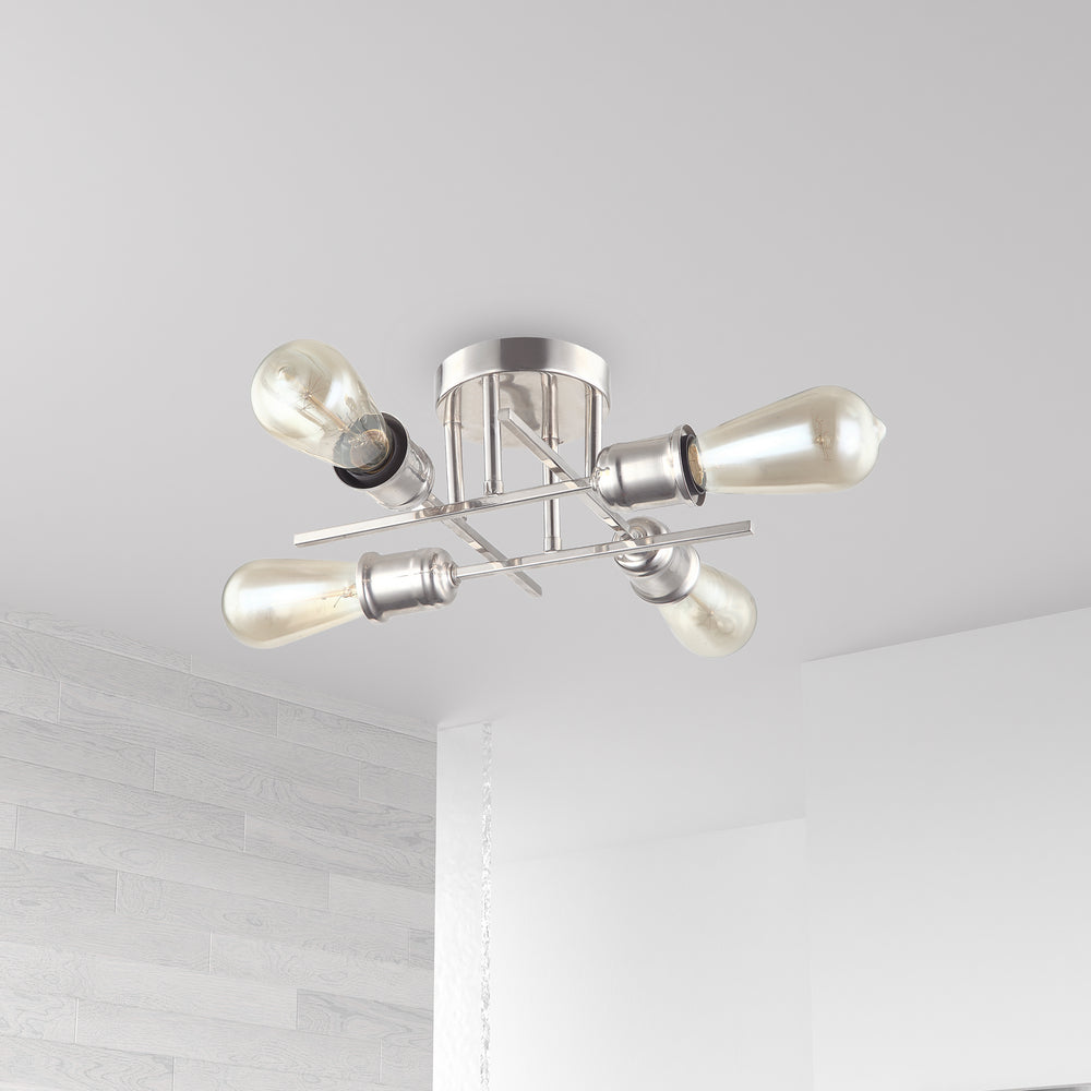 Dainolite Canada - NEB-184SF-BC - Four Light Flush Mount - Nebraska - Polished Chrome