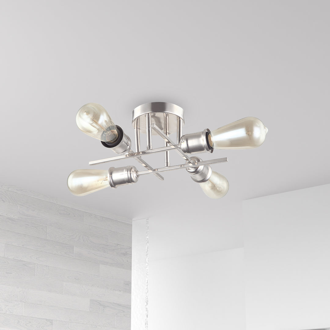 Dainolite Canada - NEB-184SF-BC - Four Light Flush Mount - Nebraska - Polished Chrome
