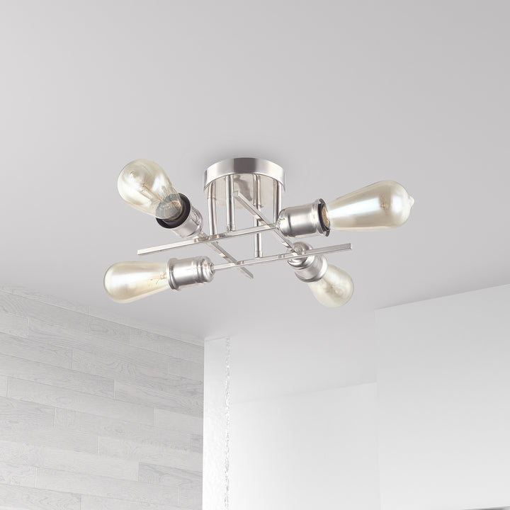 Dainolite Canada - NEB-184SF-BC - Four Light Flush Mount - Nebraska - Polished Chrome