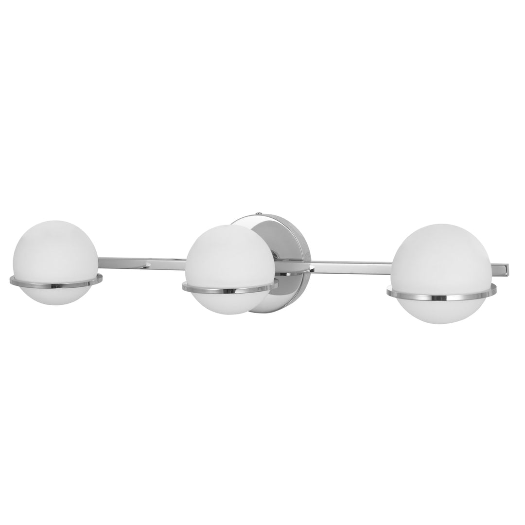 Sofia Three Light Vanity Fixture in Polished Chrome - available from The Lighting Shoppe, trusted by Canadian homeowners
