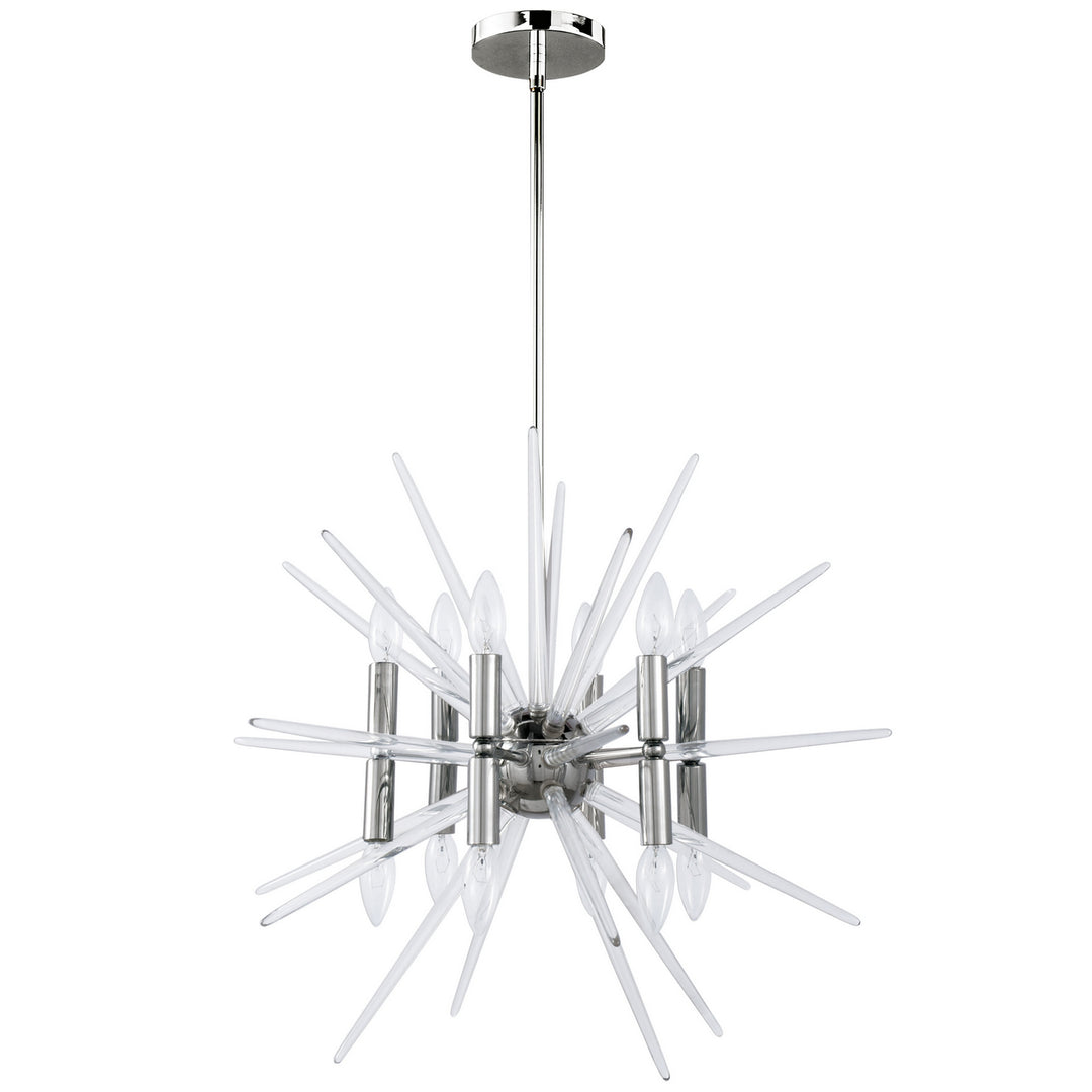 Vela 12 Light Chandelier in Polished Chrome - available from The Lighting Shoppe, trusted by Canadian homeowners