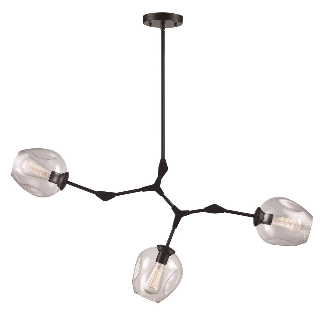 Three Light Chandelier in Black - available from The Lighting Shoppe, trusted by Canadian homeowners