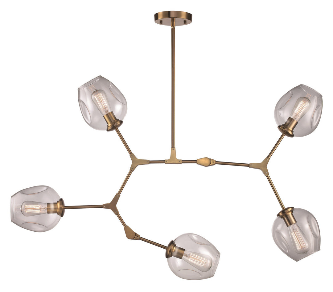 Five Light Chandelier in Antique Gold - available from The Lighting Shoppe, trusted by Canadian homeowners
