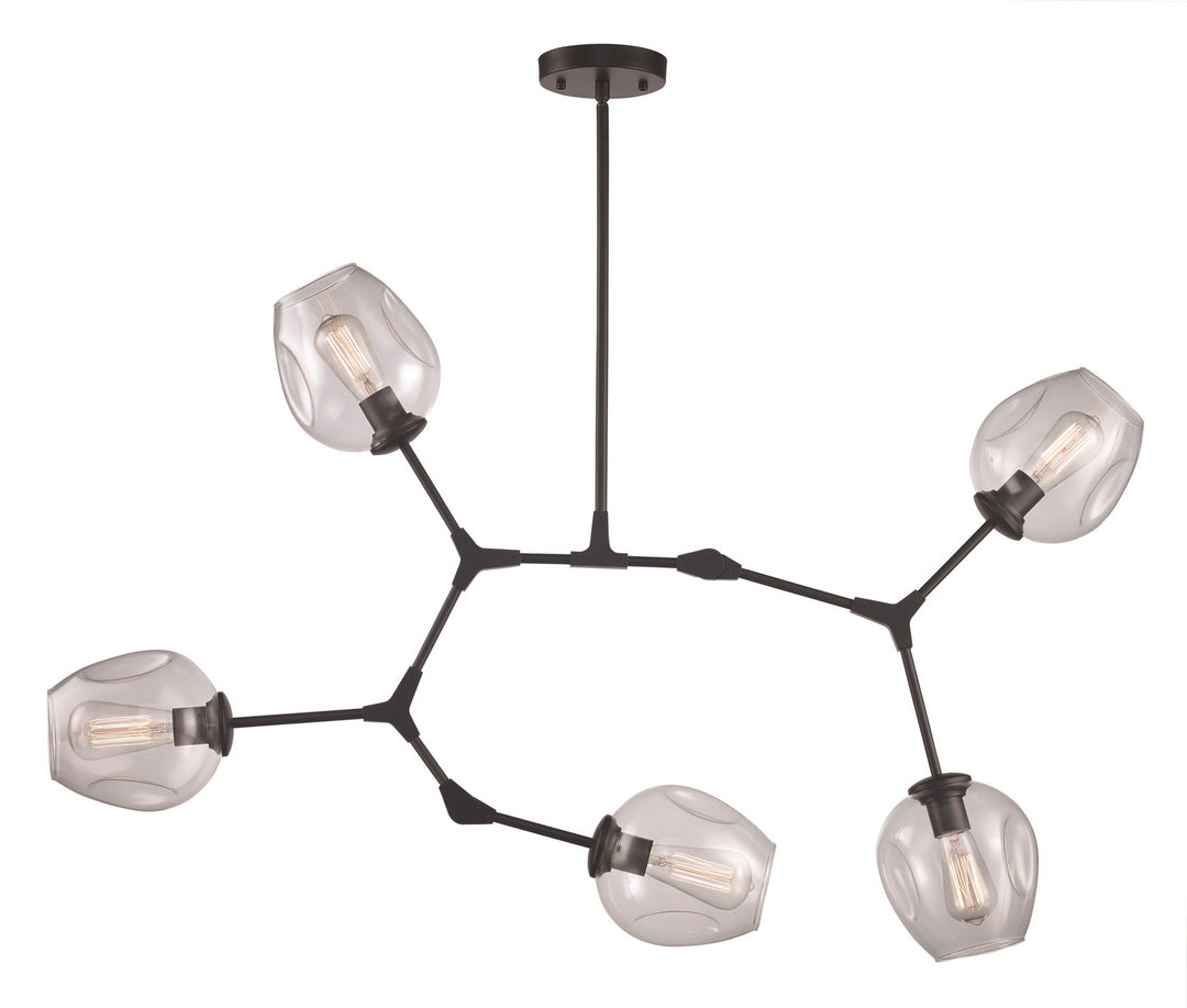 Five Light Chandelier in Black - available from The Lighting Shoppe, trusted by Canadian homeowners