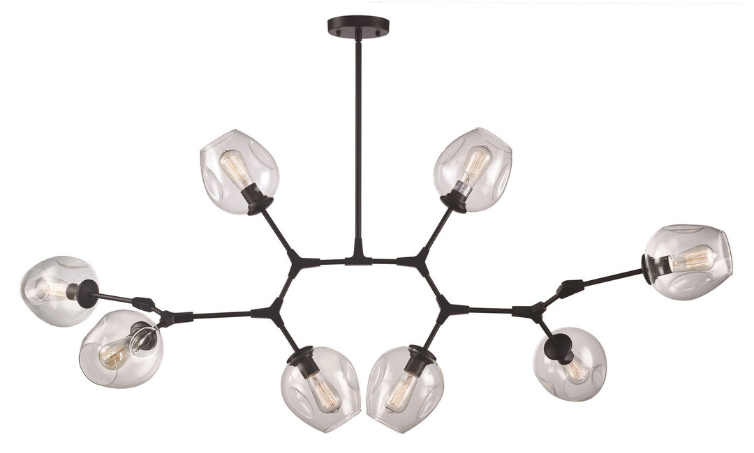 Eight Light Chandelier in Black - available from The Lighting Shoppe, trusted by Canadian homeowners