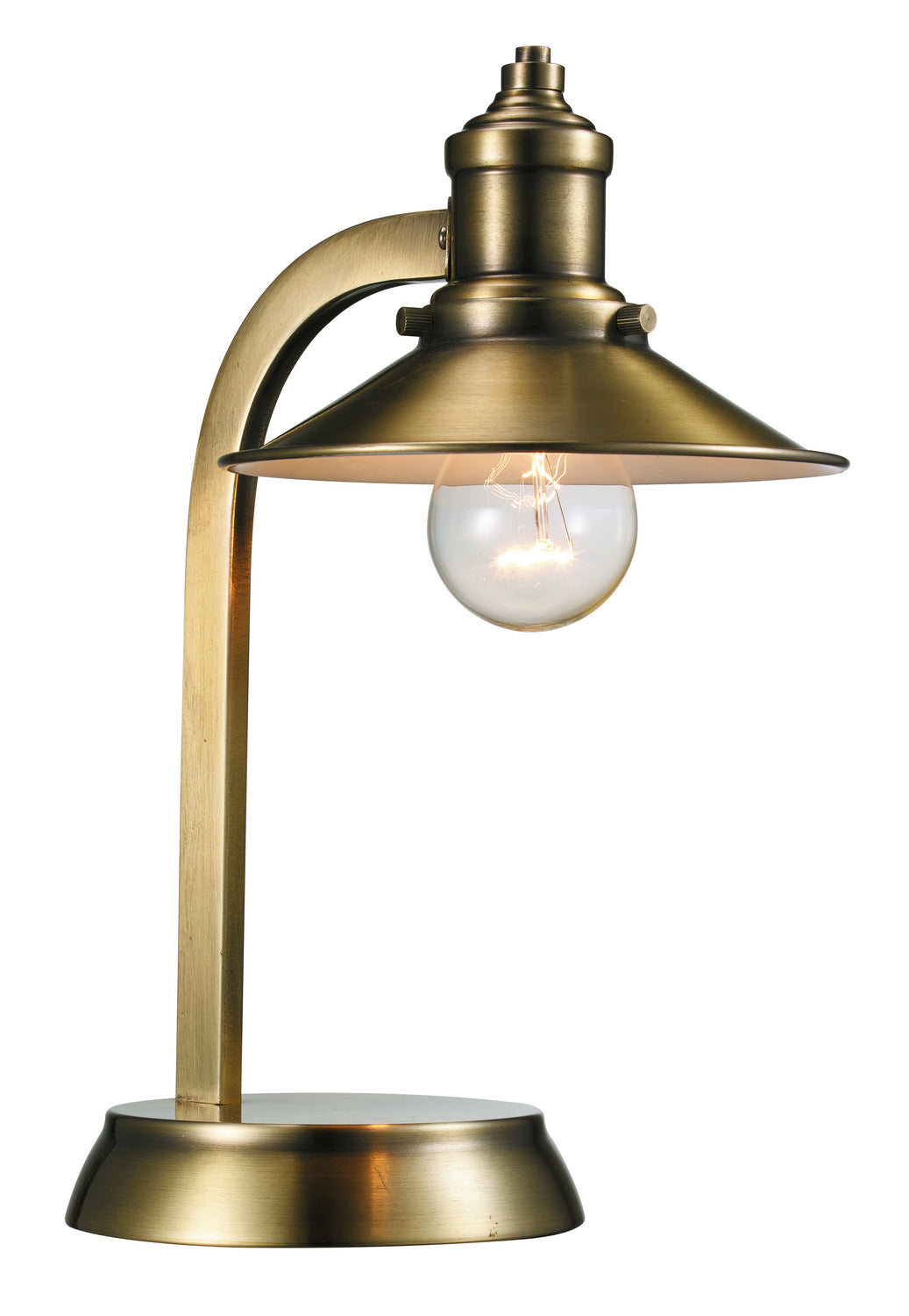 Liberty One Light Table Lamp in Antique Brass - available from The Lighting Shoppe, trusted by Canadian homeowners