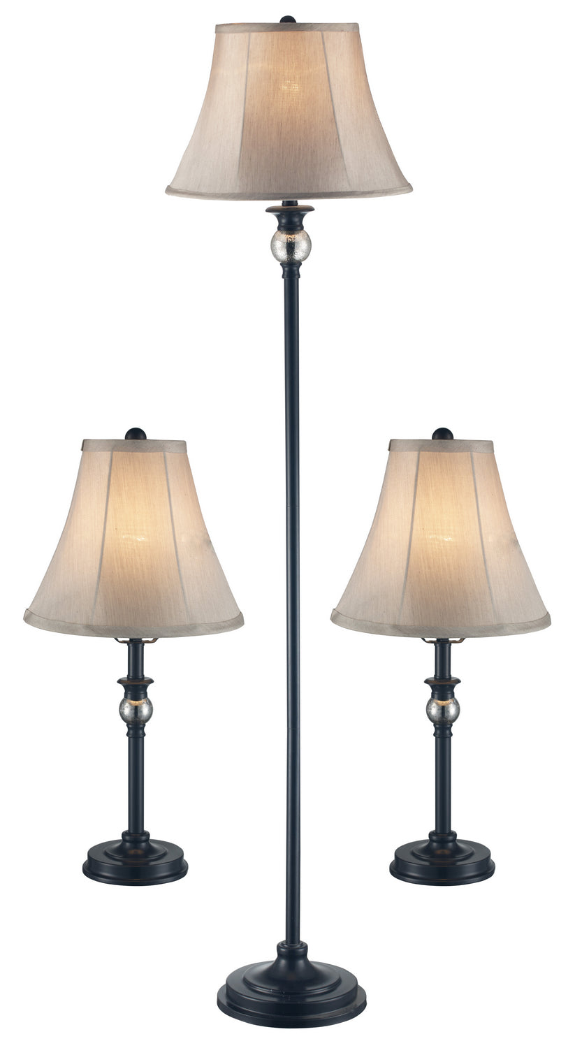 Floor Lamp and Two Table Lamps in Rubbed Oil Bronze - available from The Lighting Shoppe, trusted by Canadian homeowners