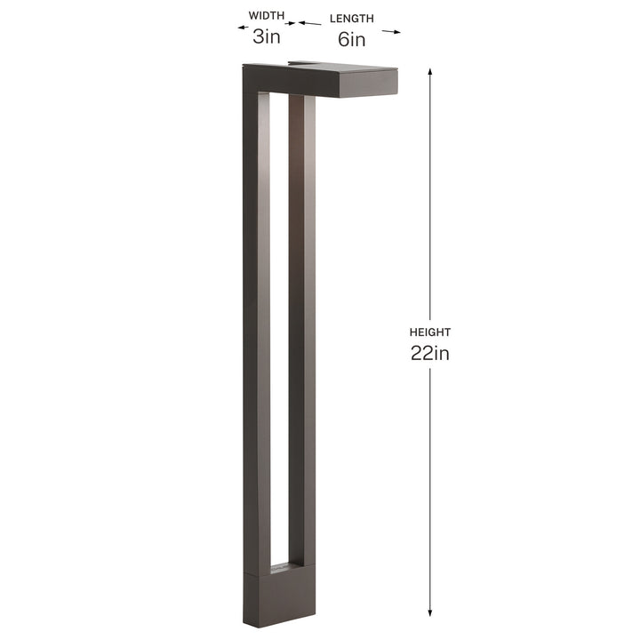 Kichler Canada - 15844AZT - One Light Path Light - Textured Architectural Bronze