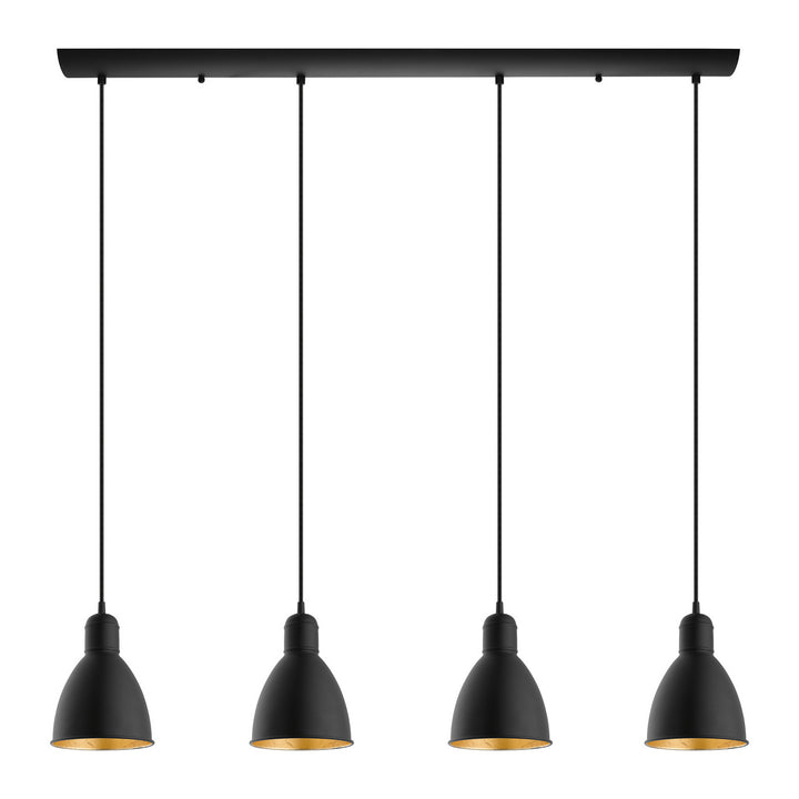 Eglo Canada - 203445A - Four Light Pendant - Priddy 2 - Black/Gold