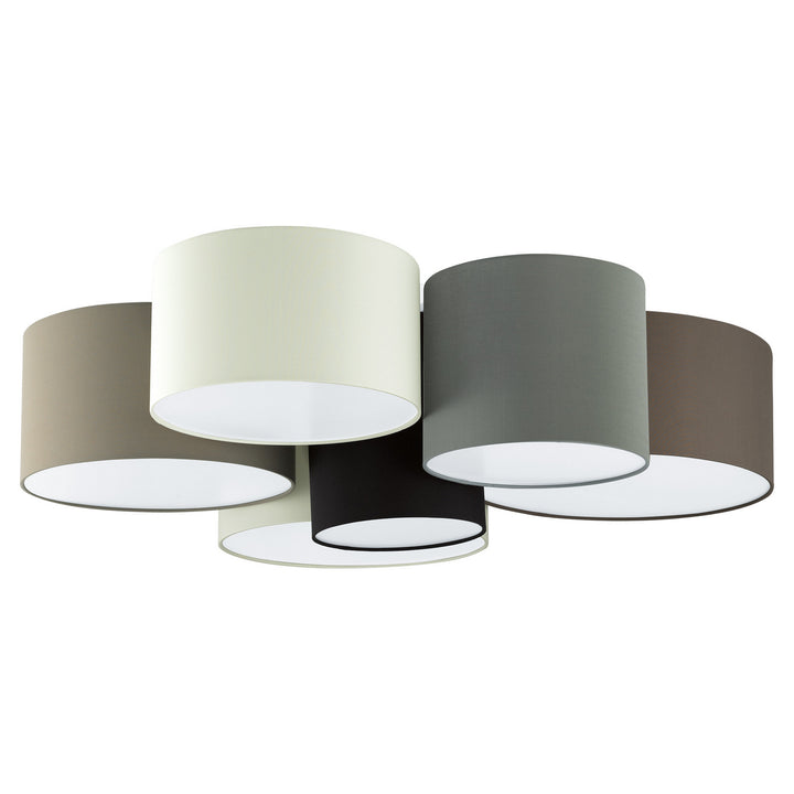 Eglo Canada - 203559A - Six Light Ceiling Mount - Pastore - White,Black, Taupe, Grey, Cappucino
