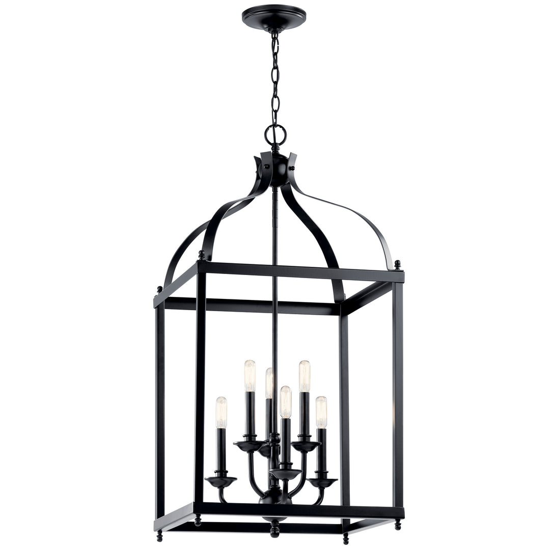 Kichler Canada - 42568BK - Six Light Foyer Chandelier - Larkin - Black