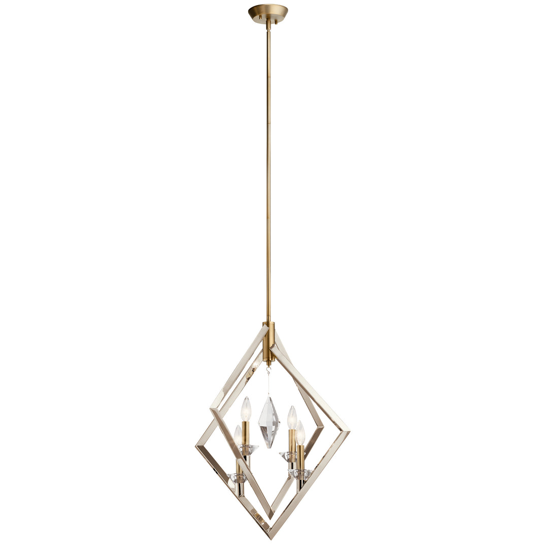 Layan Four Light Chandelier in Polished Nickel - available from The Lighting Shoppe, trusted by Canadian homeowners
