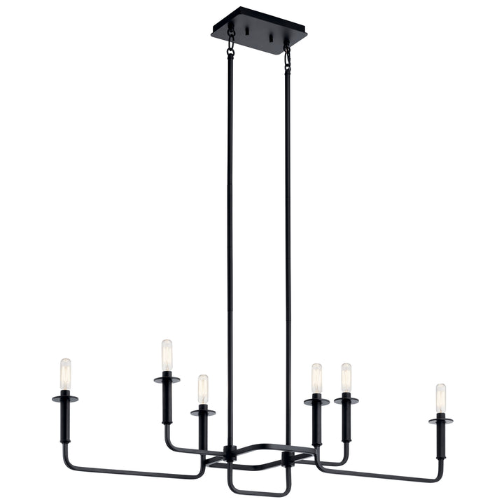 Kichler Canada - 43362BK - Six Light Linear Chandelier - Alden - Black