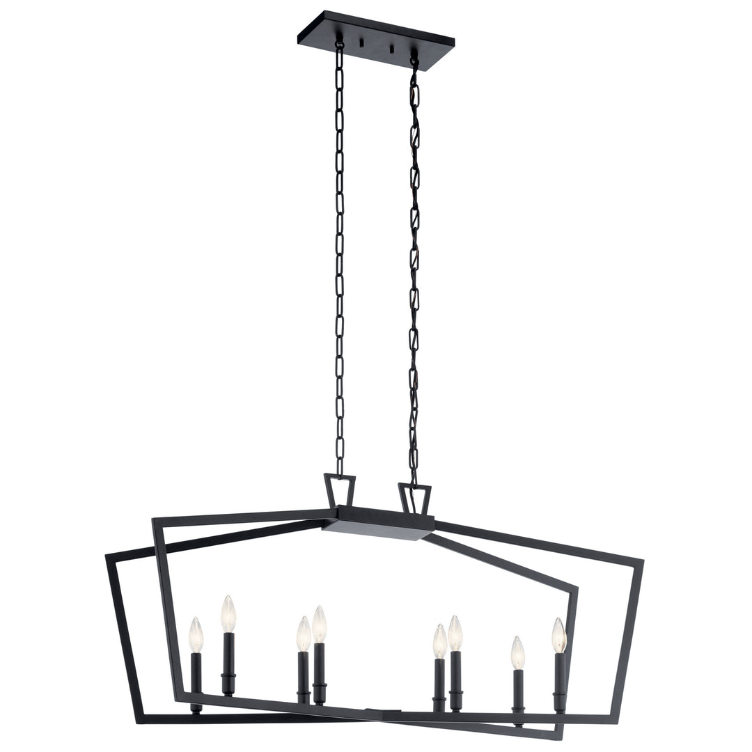 Kichler Canada - 43494BK - Eight Light Linear Chandelier - Abbotswell - Black