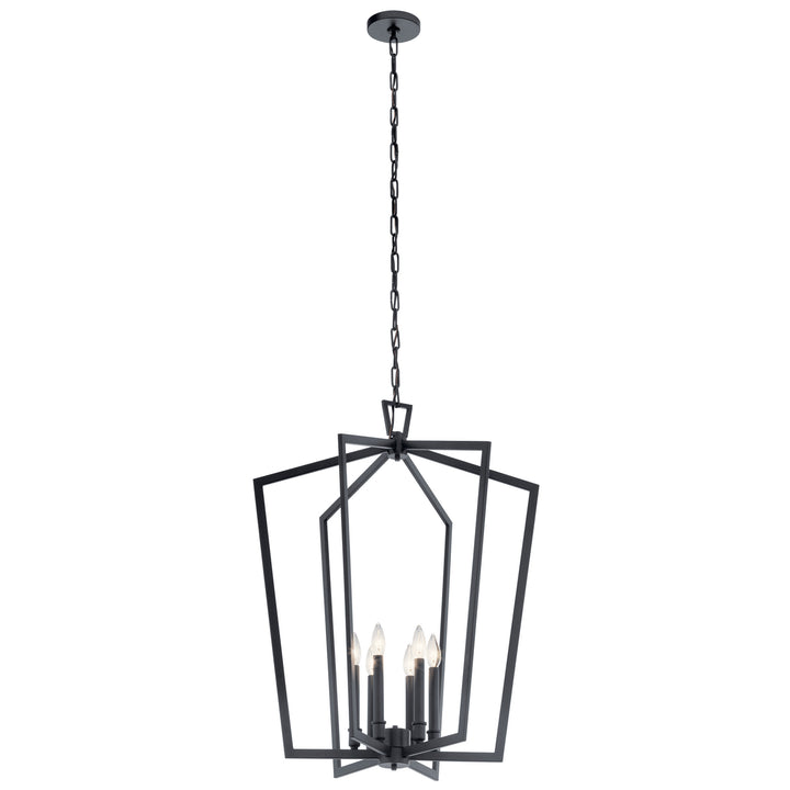 Kichler Canada - 43495BK - Six Light Foyer Pendant - Abbotswell - Black