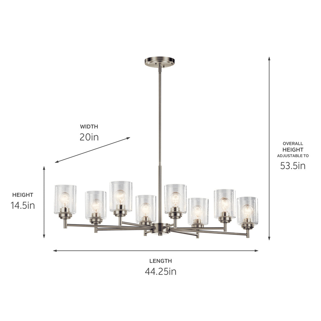 Kichler Canada - 44035NI - Eight Light Chandelier - Winslow - Brushed Nickel