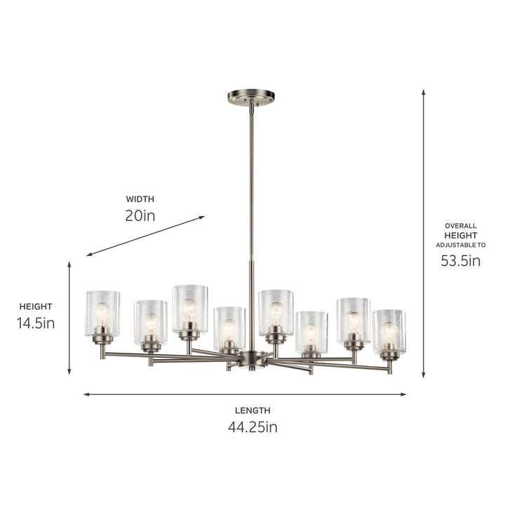 Kichler Canada - 44035NI - Eight Light Chandelier - Winslow - Brushed Nickel