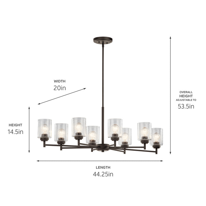 Kichler Canada - 44035OZ - Eight Light Chandelier - Winslow - Olde Bronze