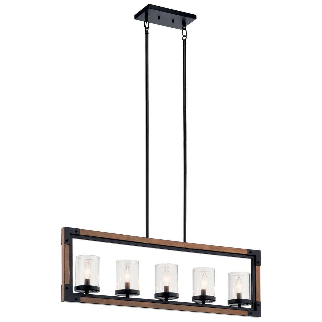 Kichler Canada - 44043AUB - Five Light Linear Chandelier - Marimount - Auburn Stained