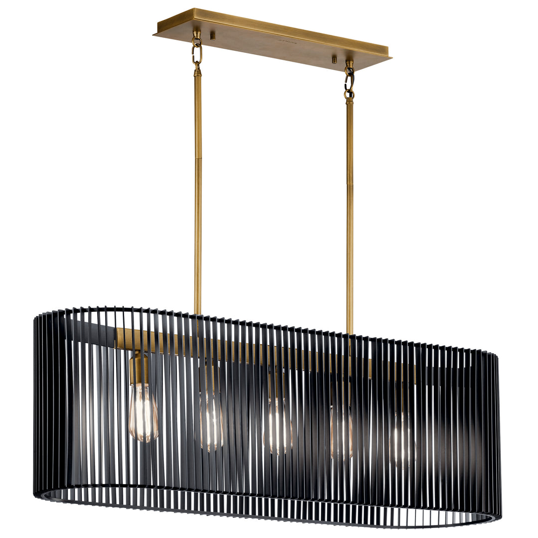Kichler Canada - 44168BK - Five Light Linear Chandelier - Linara - Black