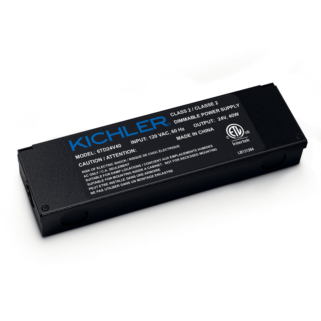 Kichler Canada - 6TD24V40BKT - Power Supply - Led Power Supply 24V - Textured Black