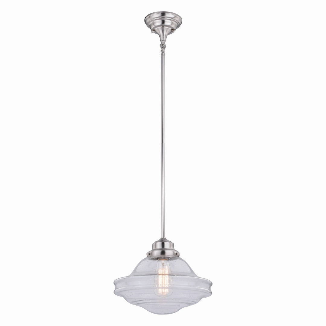 Huntley One Light Pendant in Satin Nickel