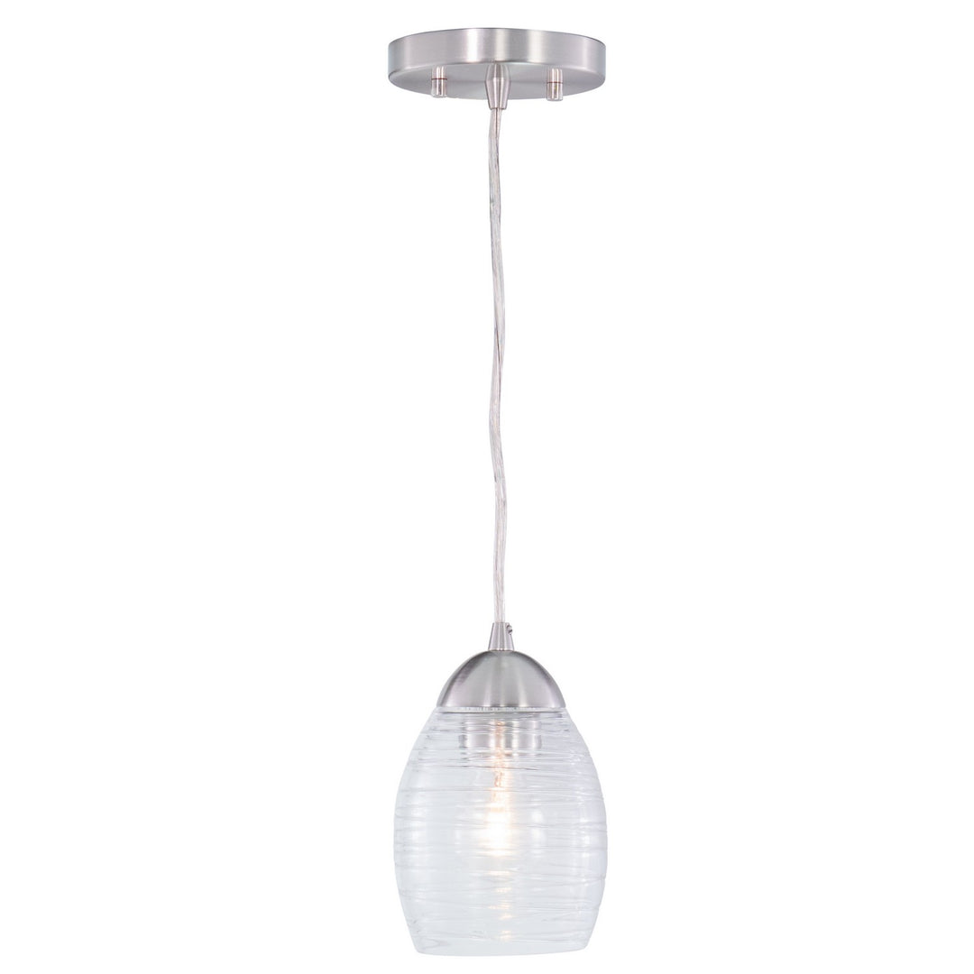 Isley One Light Mini Pendant in Satin Nickel