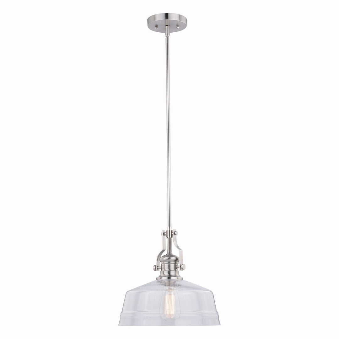 Beloit One Light Pendant in Satin Nickel