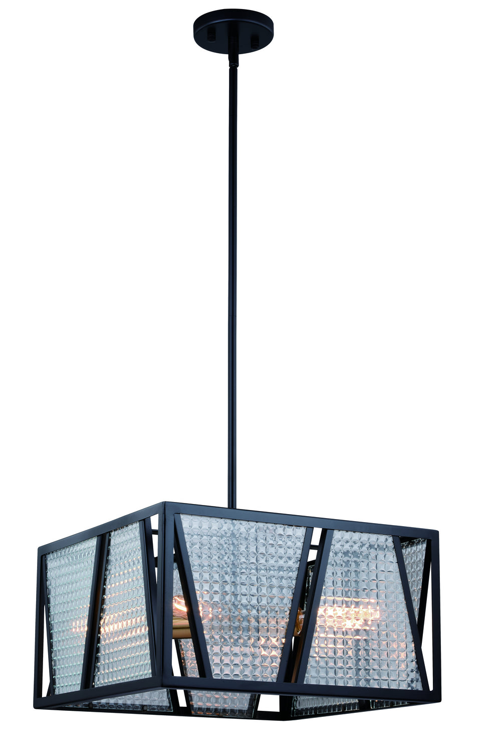 Vaxcel - P0294 - Four Light Semi-Flush Mount - Oslo - Black and Natural Brass