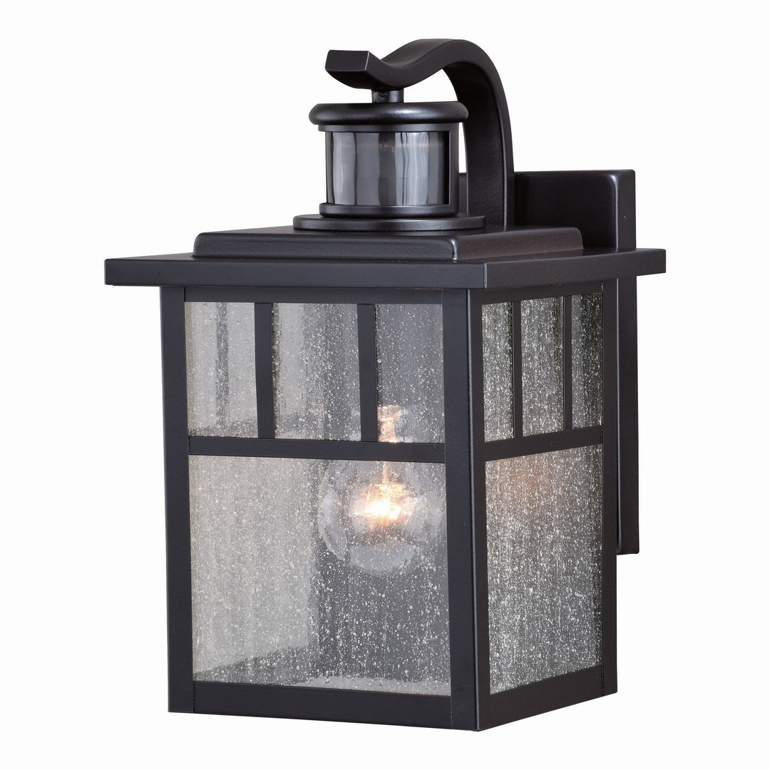 Mission One Light Motion Sensor Outdoor Wall Light in Oil Burnished Bronze
