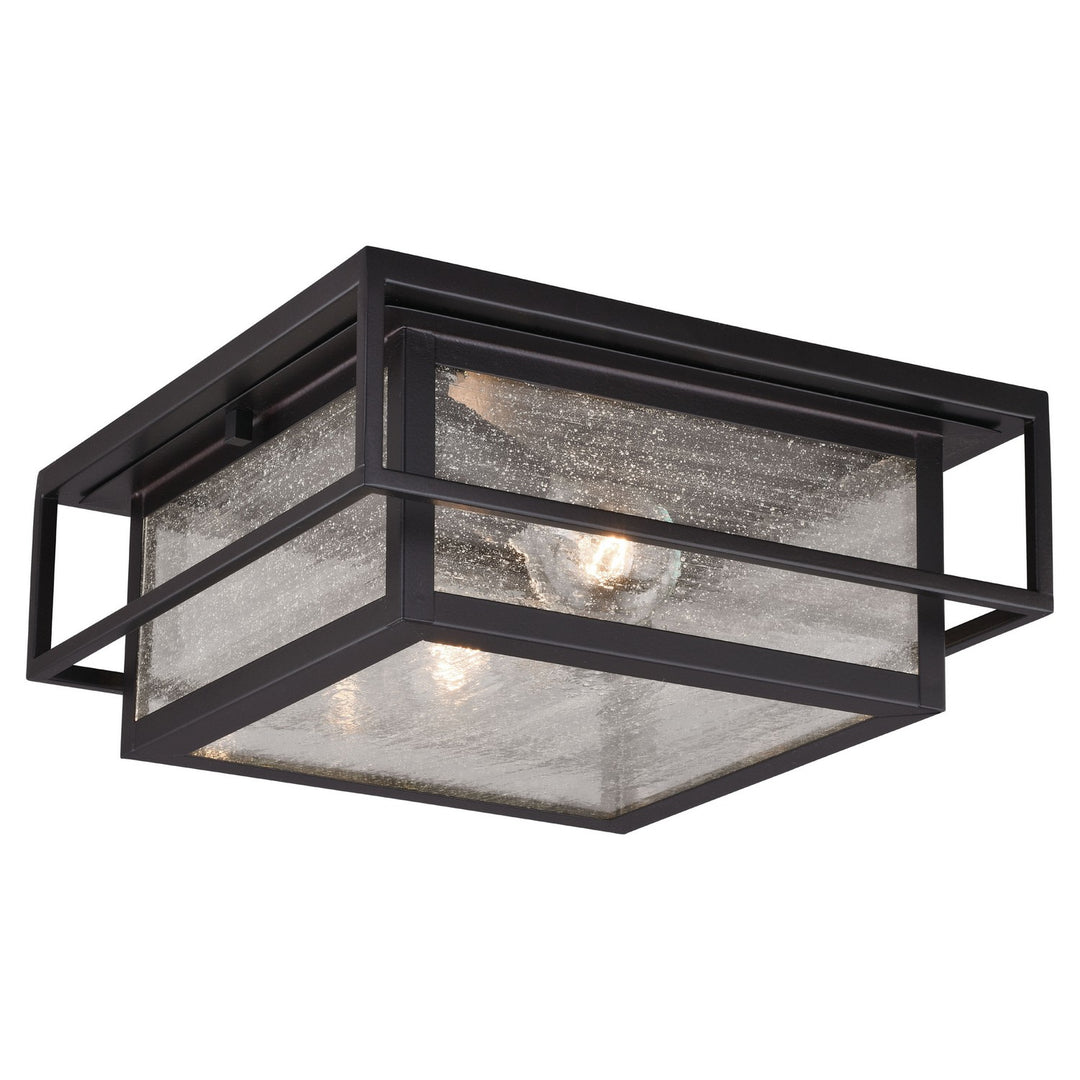 Hyde Park Two Light Outdoor Flush Mount in Espresso Bronze