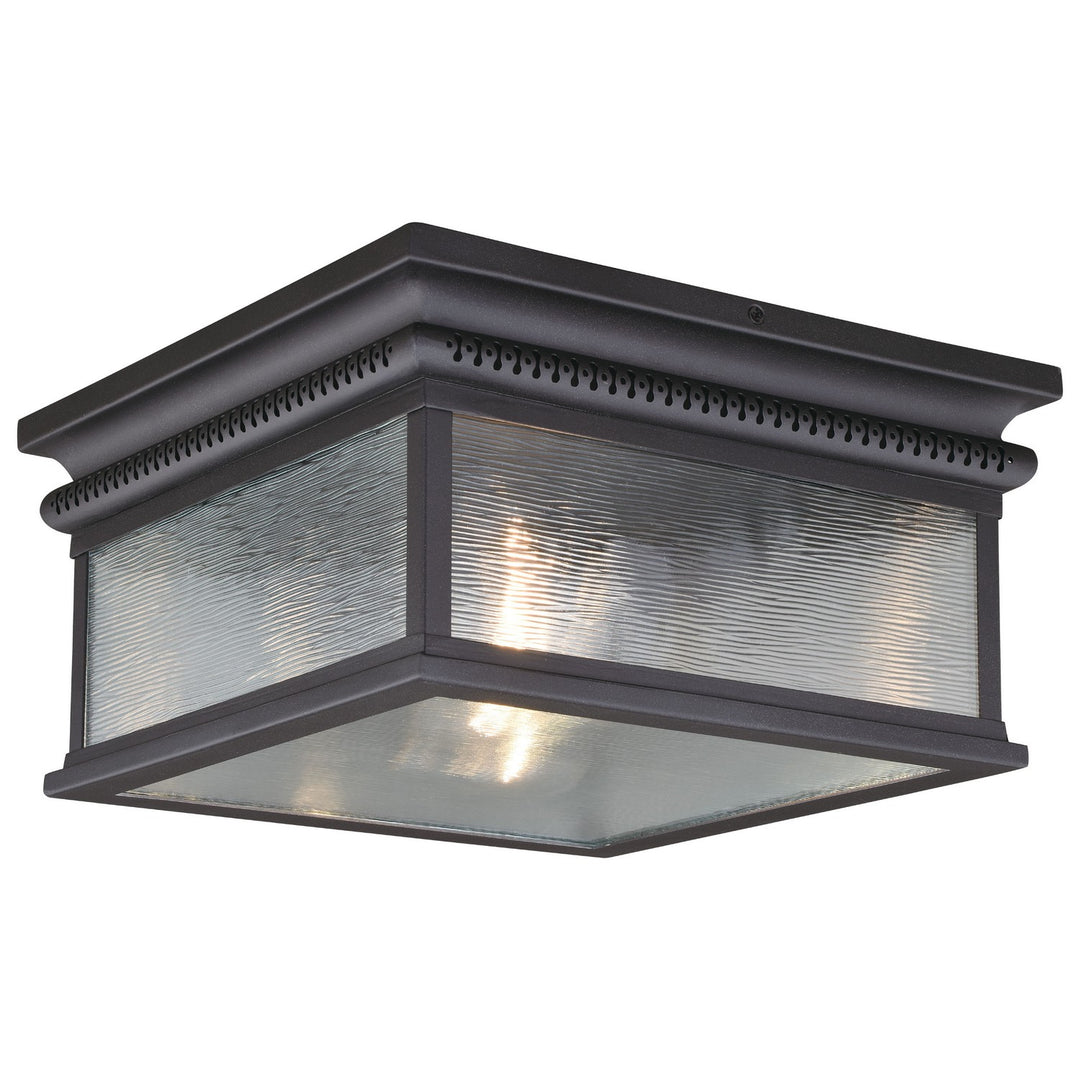 Cambridge Two Light Outdoor Flush Mount in Oil Rubbed Bronze