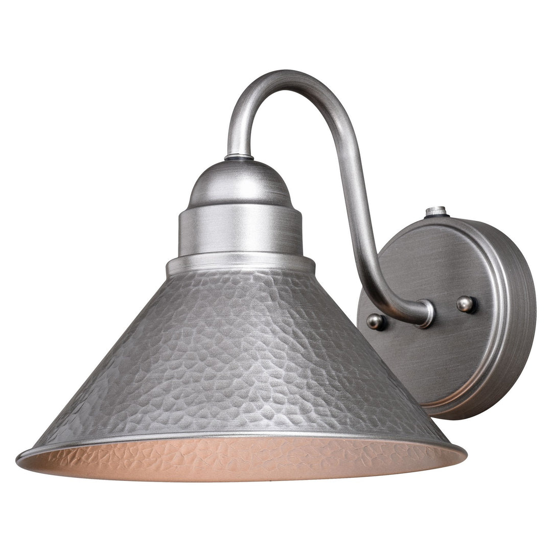 Outland One Light Outdoor Wall Mount in Brushed Pewter
