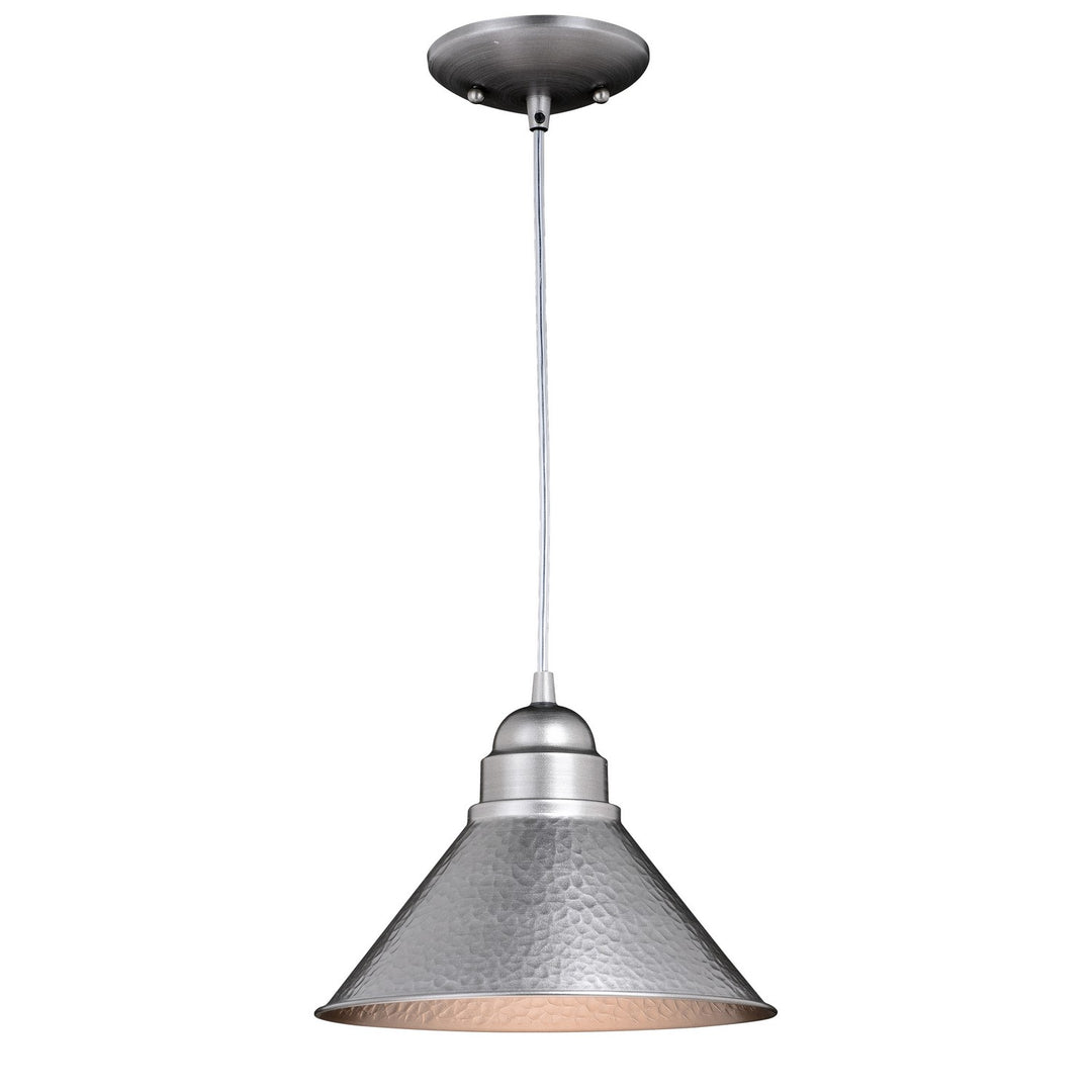 Outland One Light Outdoor Pendant in Brushed Pewter