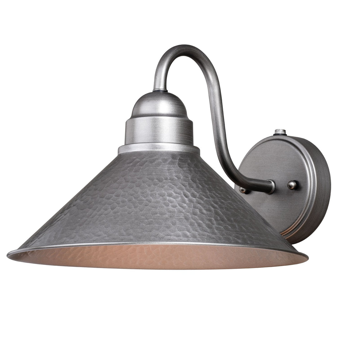Outland One Light Outdoor Wall Mount in Brushed Pewter