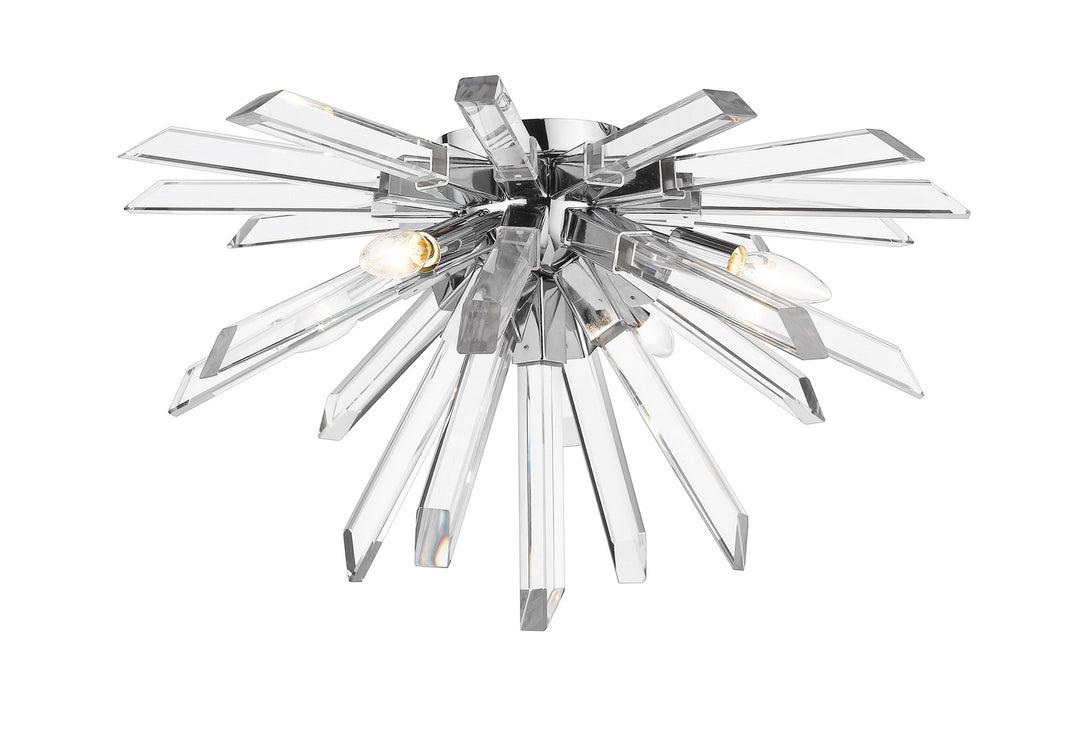 Z-Lite Canada - 4003-F-CH - Four Light Flush Mount - Burst - Chrome