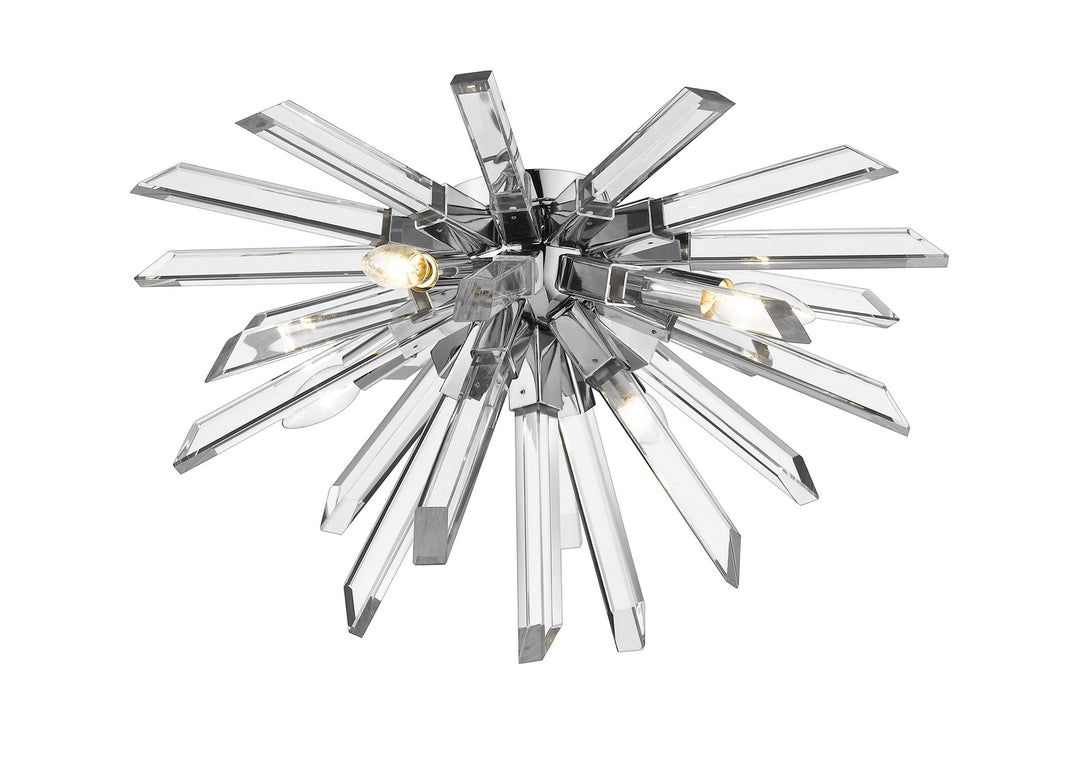 Z-Lite Canada - 4003-F-CH - Four Light Flush Mount - Burst - Chrome