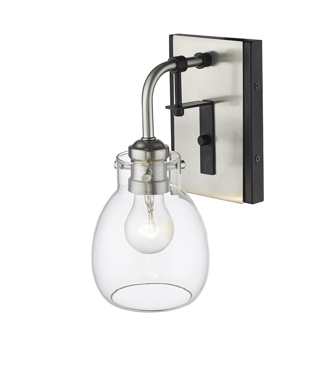 Z-Lite Canada - 466-1S-MB-BN - One Light Wall Sconce - Kraken - Matte Black + Brushed Nickel