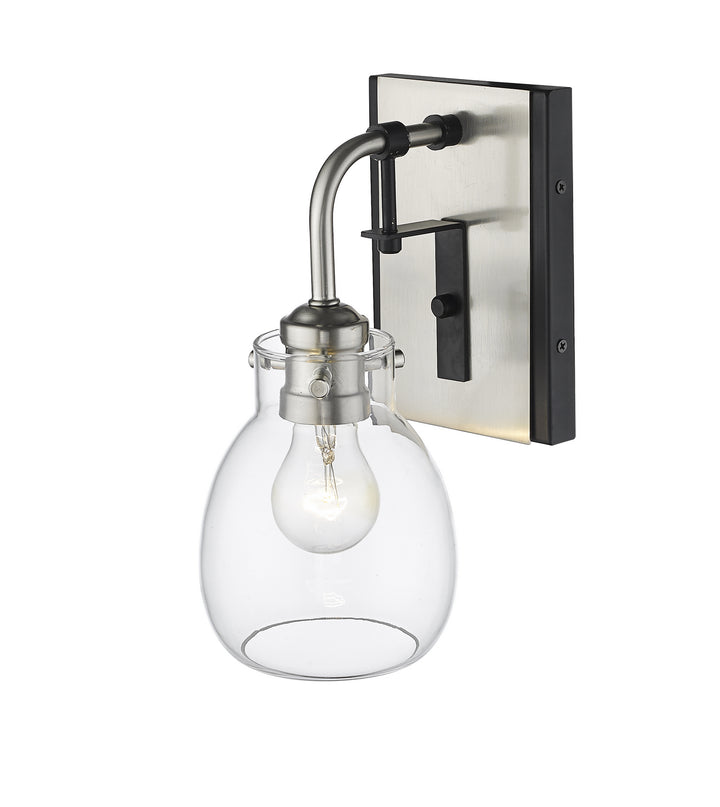 Z-Lite Canada - 466-1S-MB-BN - One Light Wall Sconce - Kraken - Matte Black + Brushed Nickel