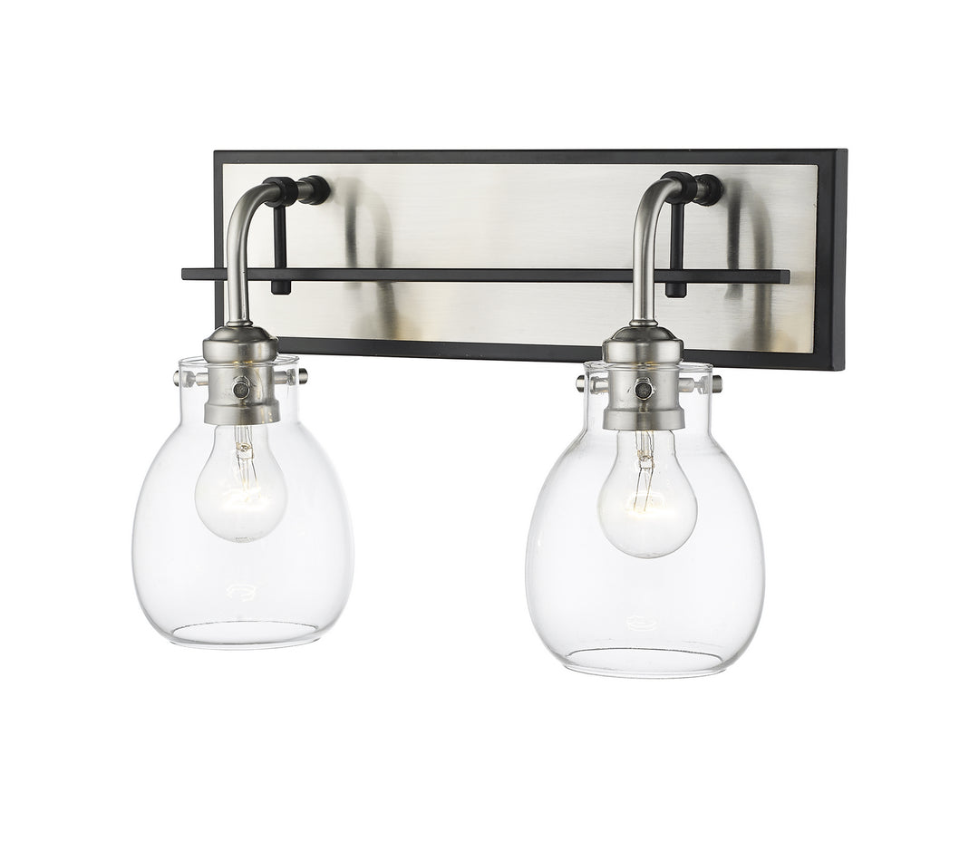 Z-Lite Canada - 466-2S-MB-BN - Two Light Wall Sconce - Kraken - Matte Black + Brushed Nickel