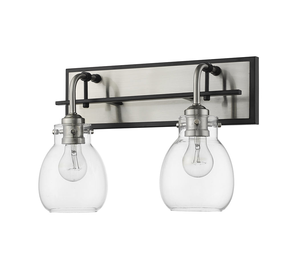 Z-Lite Canada - 466-2S-MB-BN - Two Light Wall Sconce - Kraken - Matte Black + Brushed Nickel