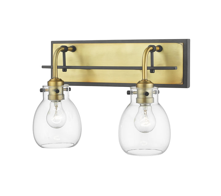 Z-Lite Canada - 466-2S-MB-OBR - Two Light Wall Sconce - Kraken - Matte Black + Olde Brass
